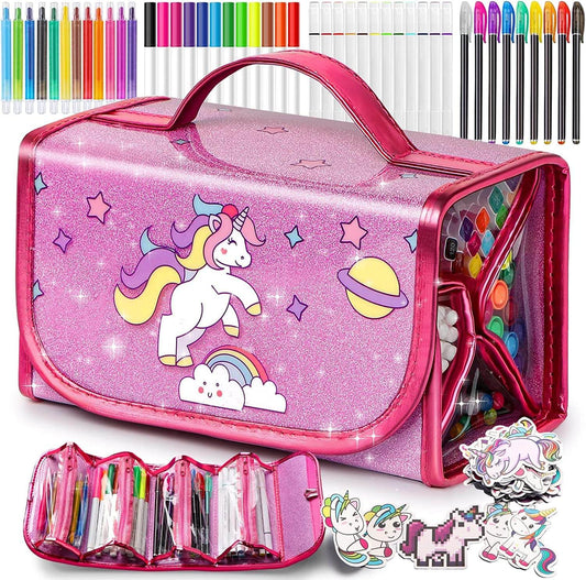 Kids Art Supply Kit with Washable Markers
