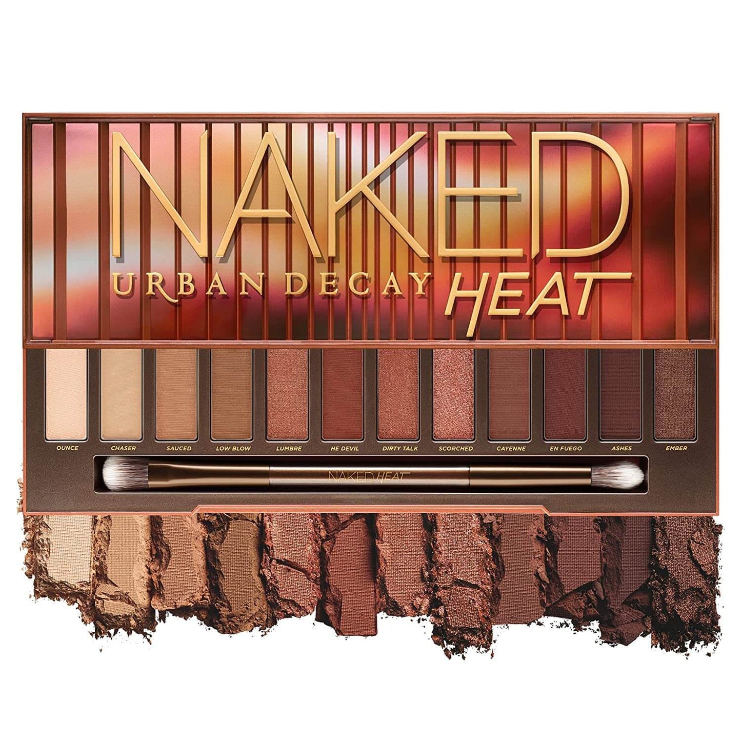 Naked Heat Eyeshadow Palette: 12 Copper Shades Velvety Matte Finish - Vegan Formula