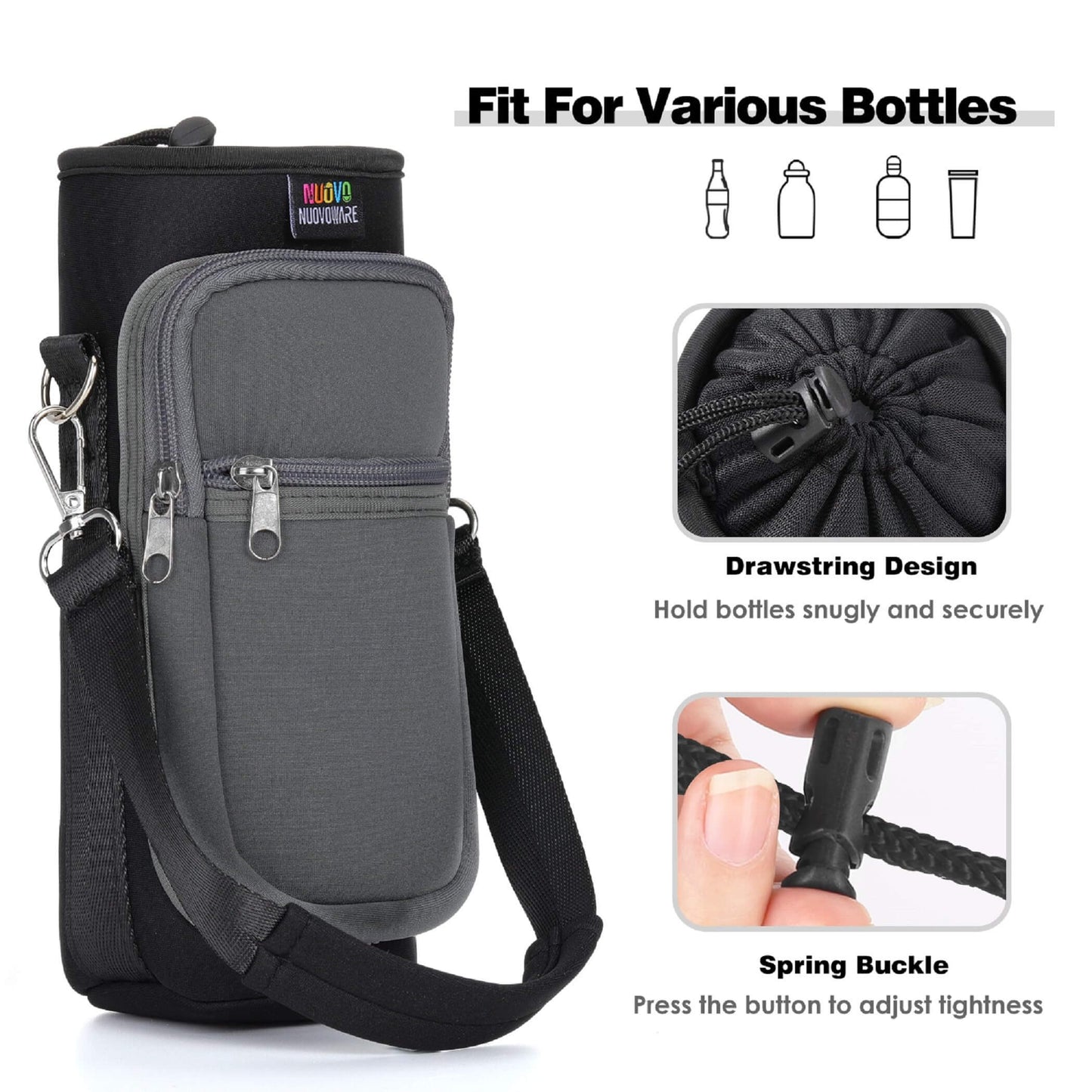 Travel Hike & Hydrate: 2-Pocket Bottle Sling Bag