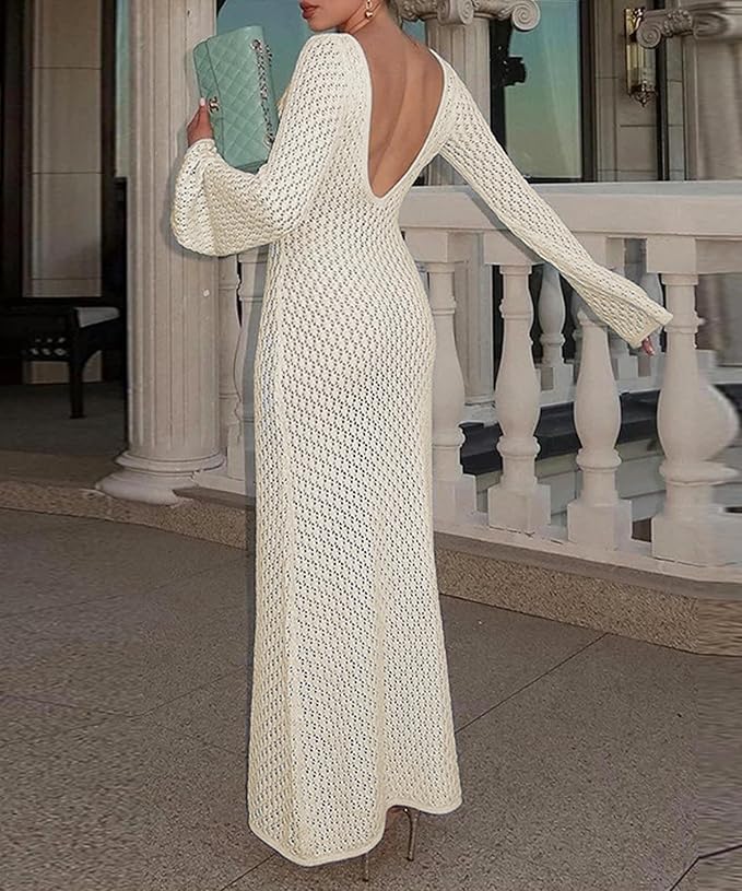 Coastal Breeze Solid Cover-Up Beach Dress