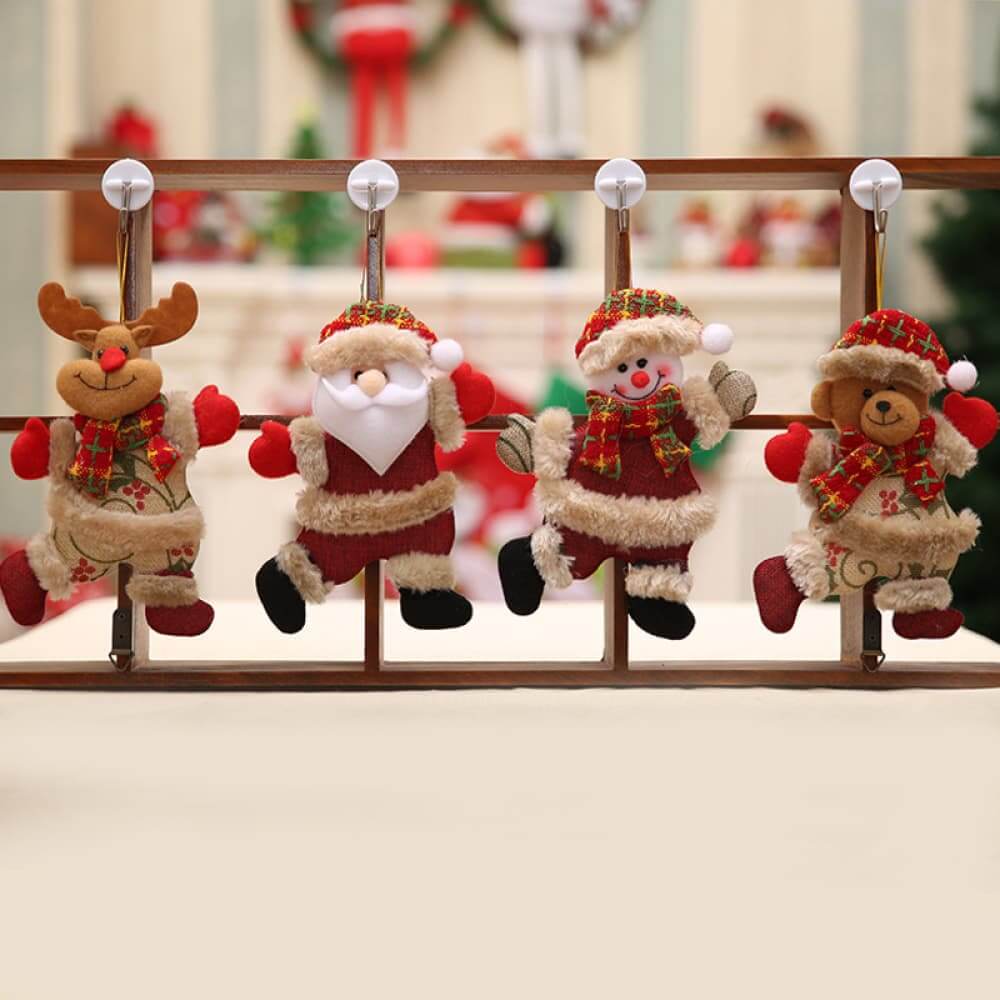 Joyful Tidings: 4-Piece Christmas Hanging Charms