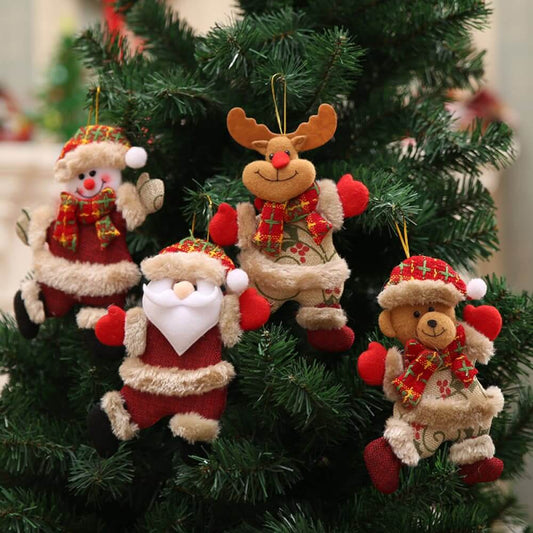 Joyful Tidings: 4-Piece Christmas Hanging Charms