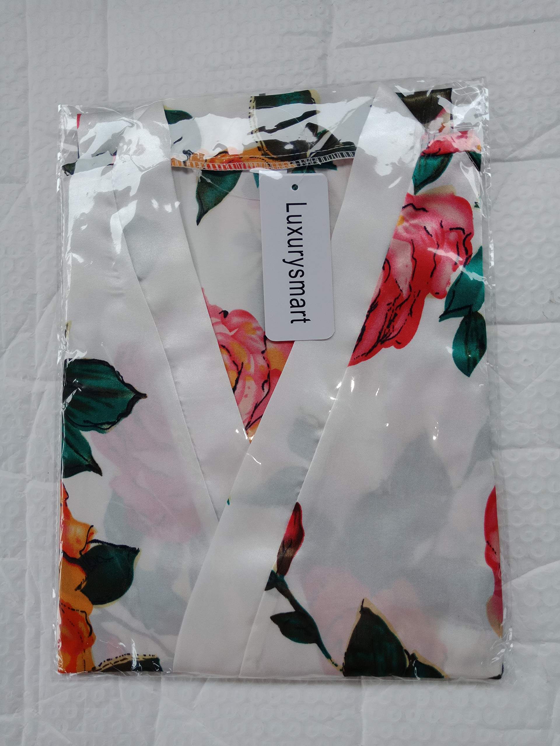 Ethereal Elegance: Peony Floral Silk Kimono Robe