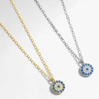 925 Sterling Silver Eye Pendant Necklace