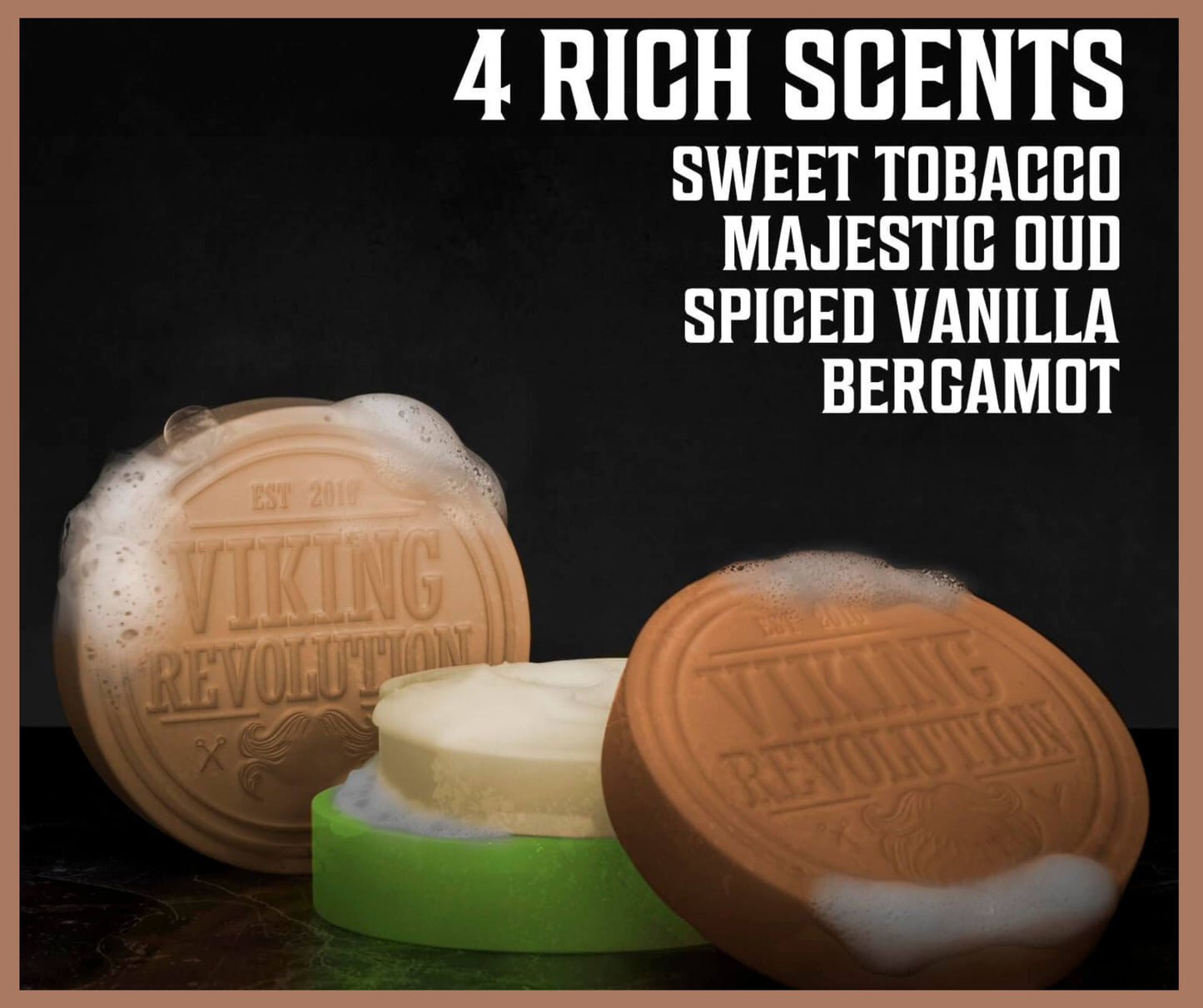 Luxury Shave Experience: 4-Pack Scented Shaving Soaps for Men (70g Each)