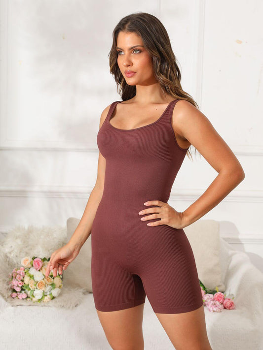 Active Comfort Wide Strap Scoop Neck Romper