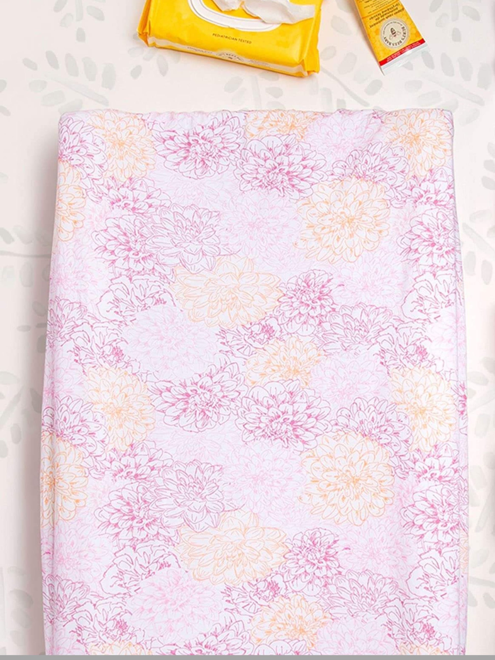Burts Bees Baby Floral Organic Cotton Changing Pad Cover