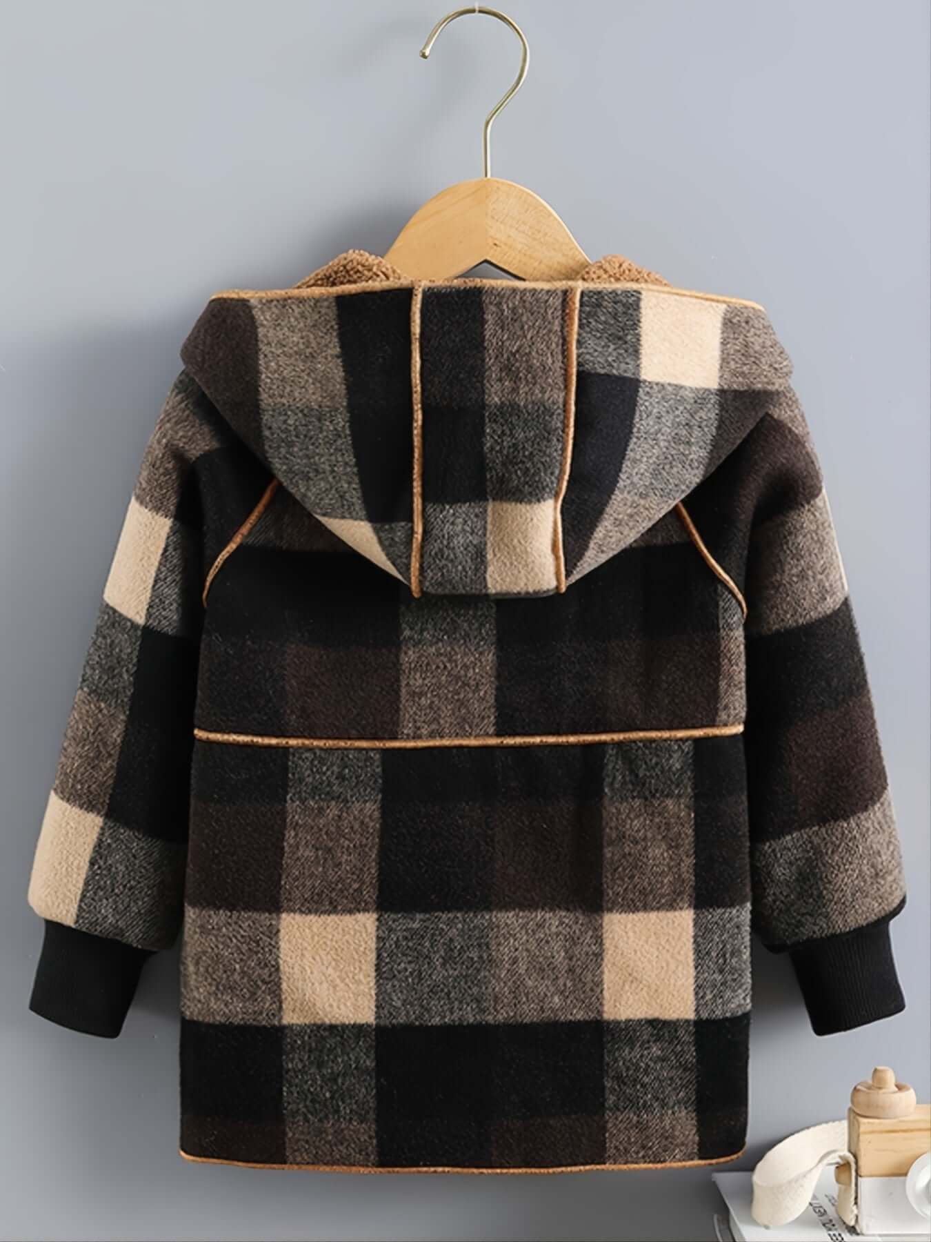 Adventure Ready Kids Plaid Hooded Jacket - Plush Lined