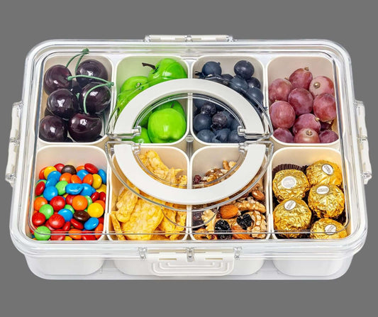 Airtight Snackle Box - Divided Snack Organizer with Handle