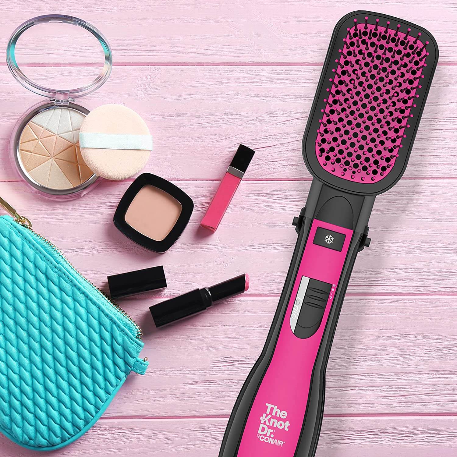 All-in-1 Conair Smoothing Detangling Dryer Brush - Pink