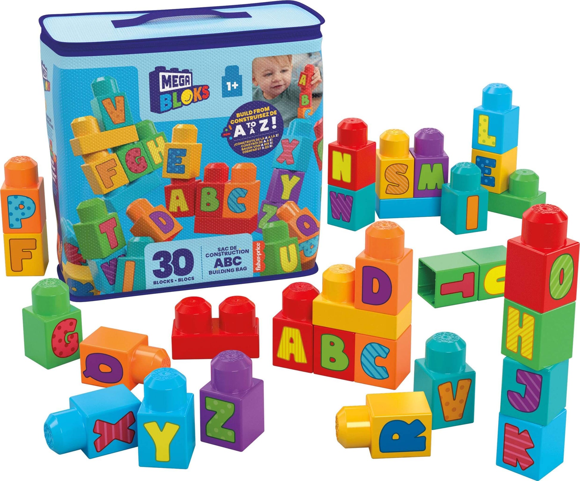 Alphabet Adventure: Toddler Building Blocks Set (30 pcs, Ages 1+)