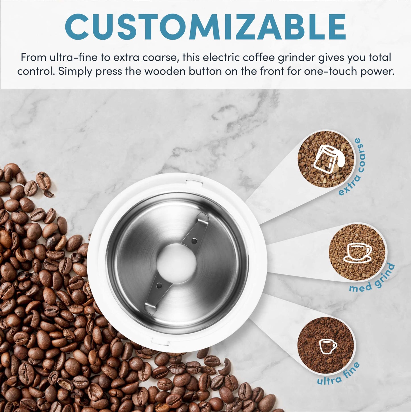 Aroma Compact Electric Coffee Bean Grinder