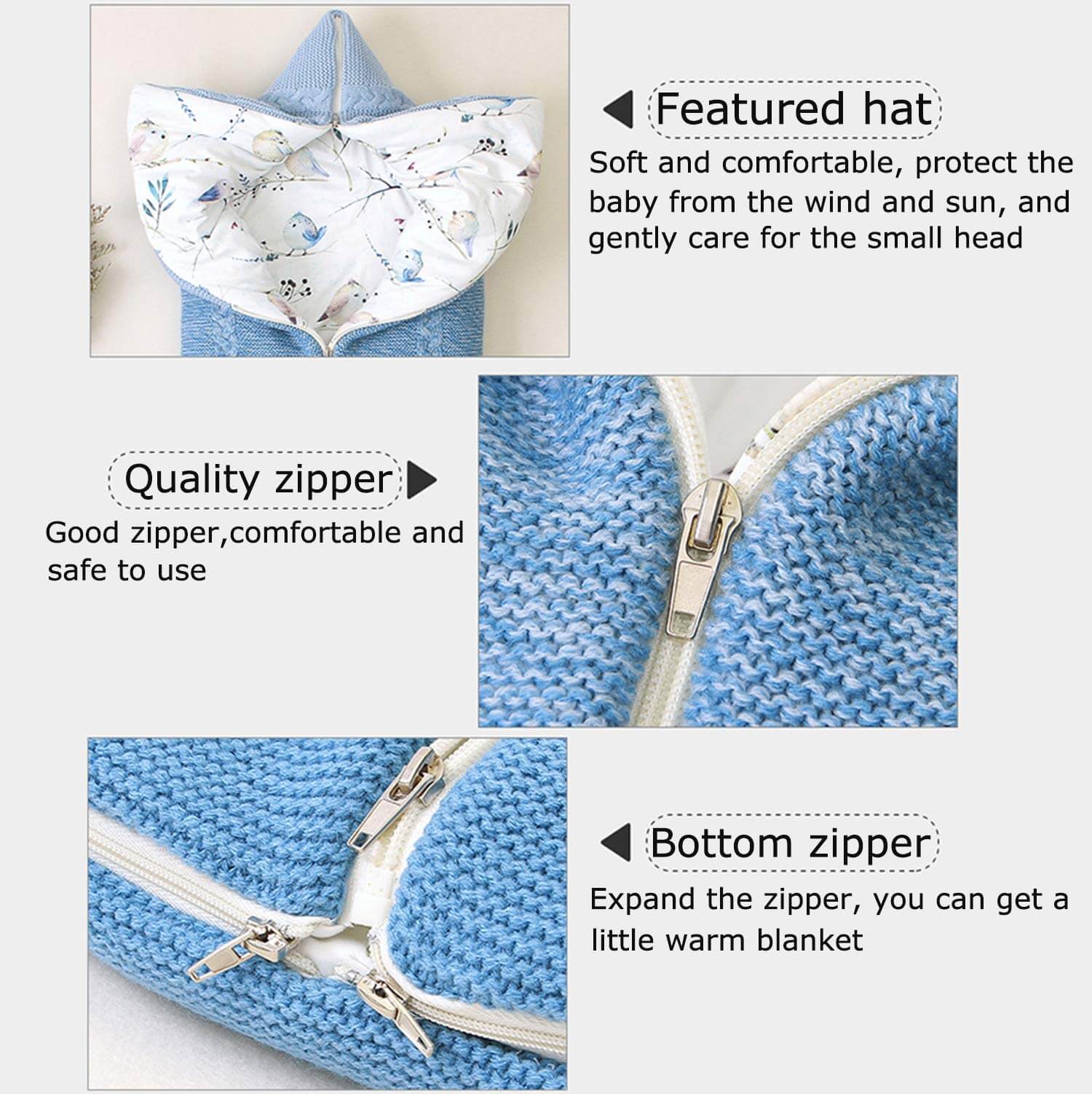 Baby Bliss Swaddle Wrap & Sleeping Bag for Newborns