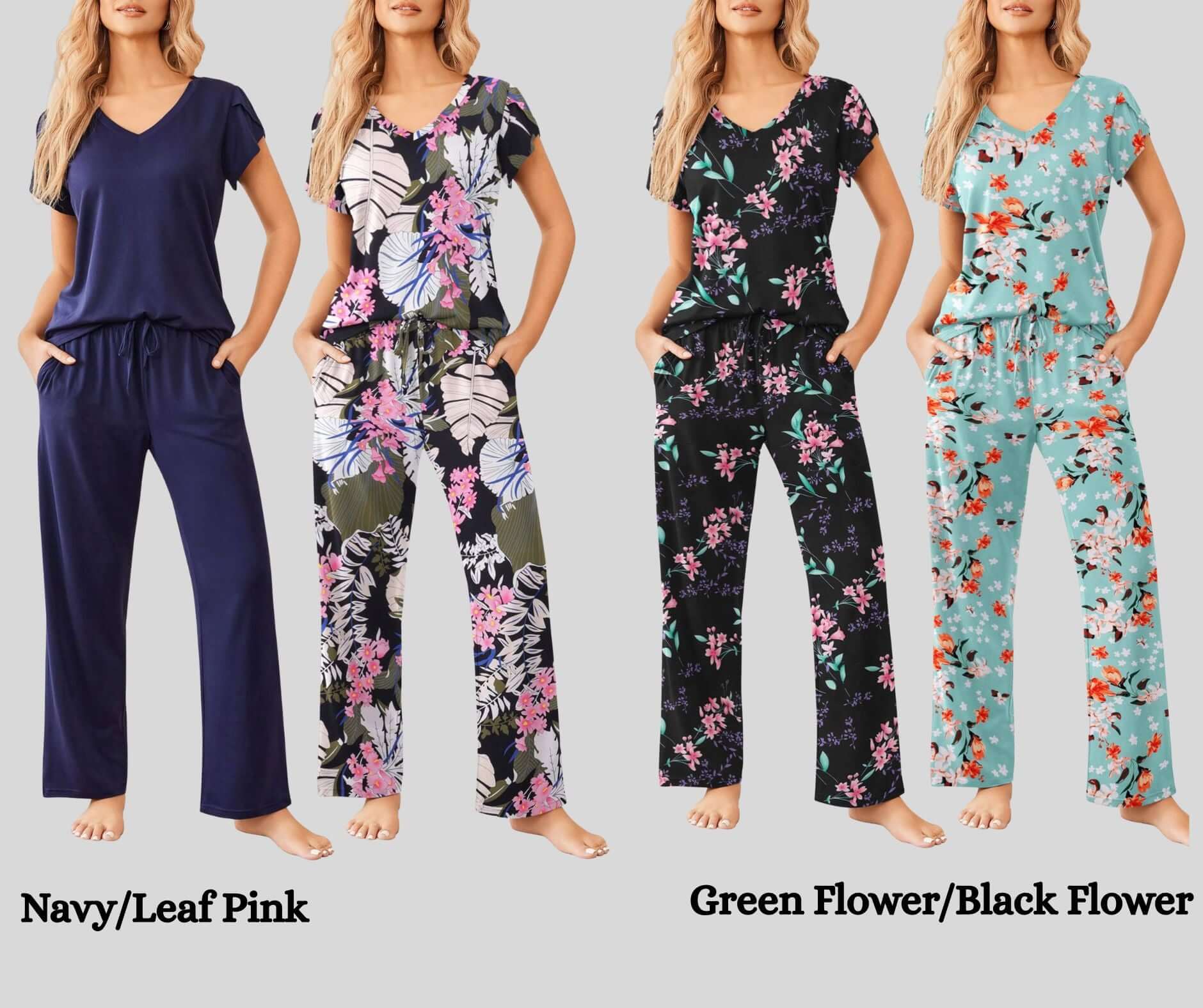 Comfort Duo: 2 Pack Women’s Short Sleeve Pajamas