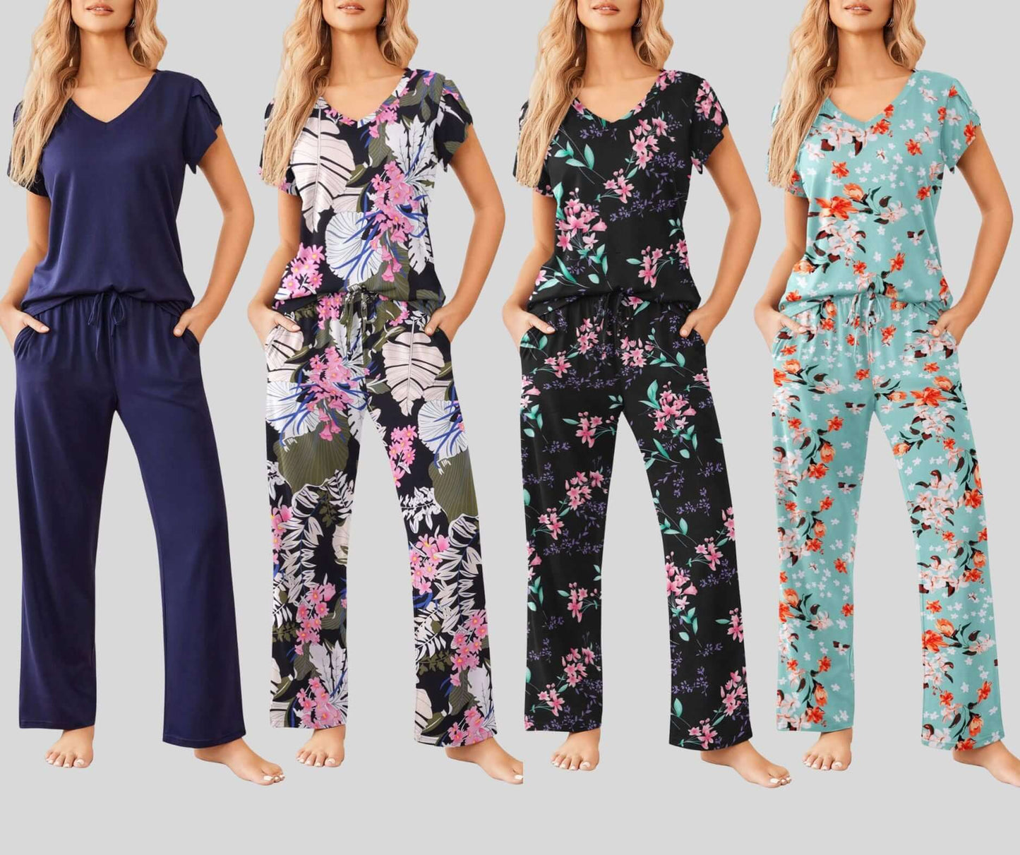 Comfort Duo: 2 Pack Women’s Short Sleeve Pajamas