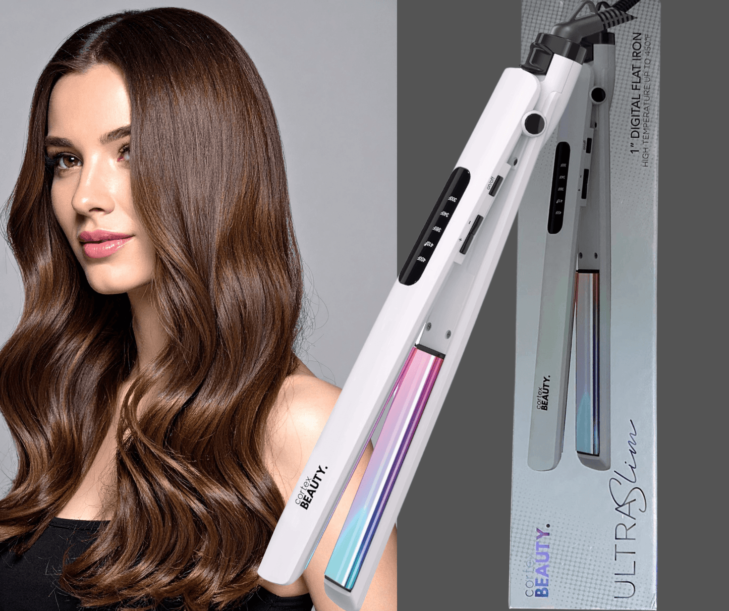 Cortex Beauty Ultra Slim 1-Inch Hair Straightener - White