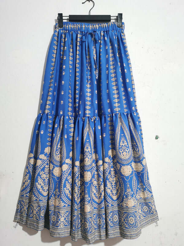 Boho Beauty Bohemian High-Waist Swing Skirt