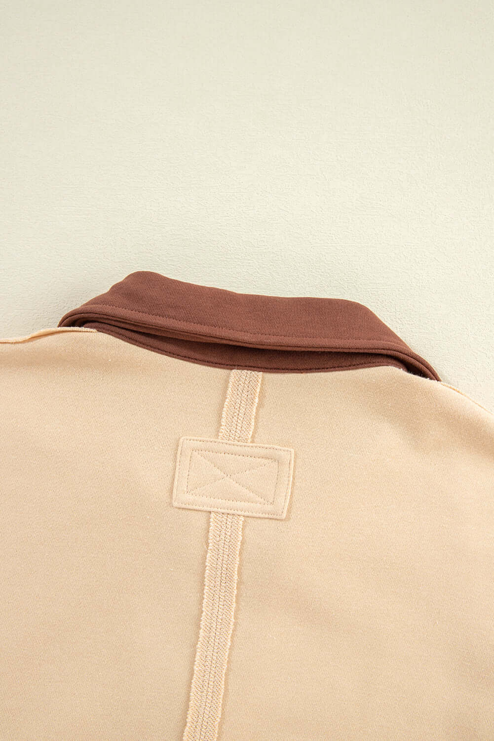 Bold Contrast Striped Colorblock Collar Sweatshirt
