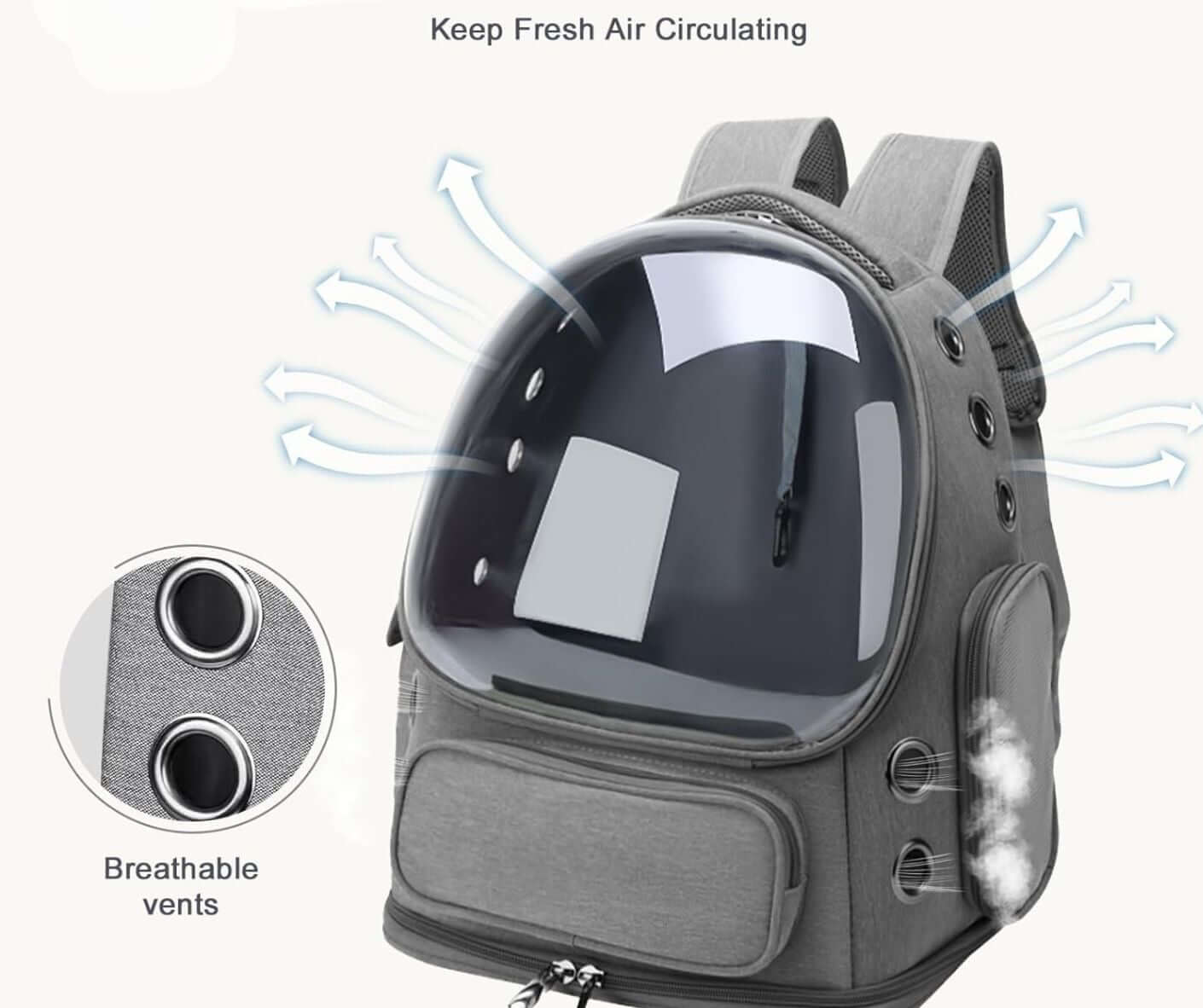 Breathable Cat & Small Dog Backpack Carrier Airline Approved