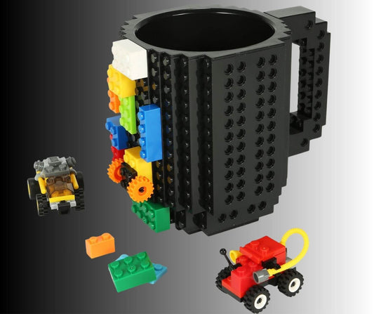 Build-On Brick Coffee Mug Funny DIY Gift Cup