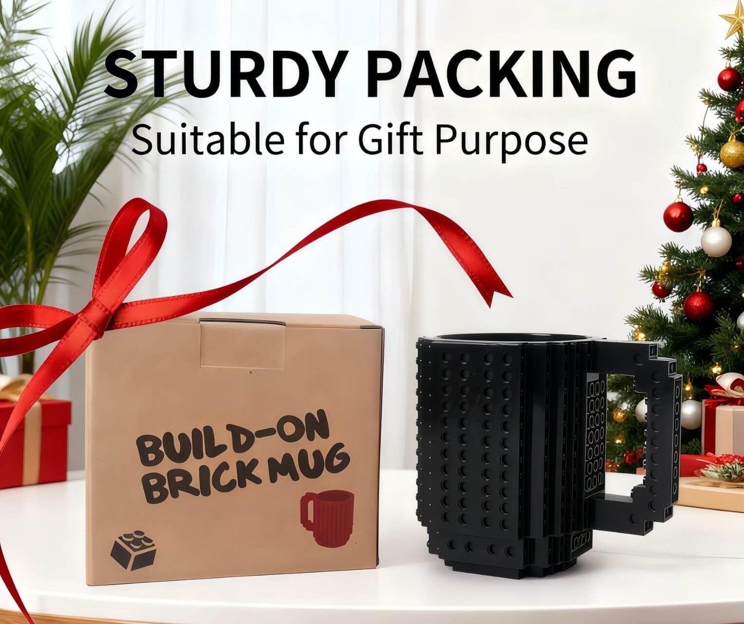 Build-On Brick Coffee Mug Funny DIY Gift Cup
