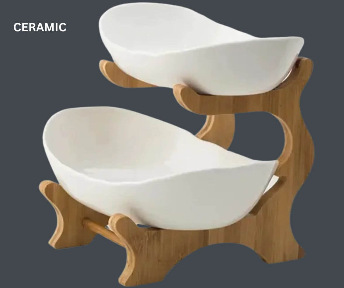 Ceramic Grove Tiered Ceramic Fruit Tray Stand