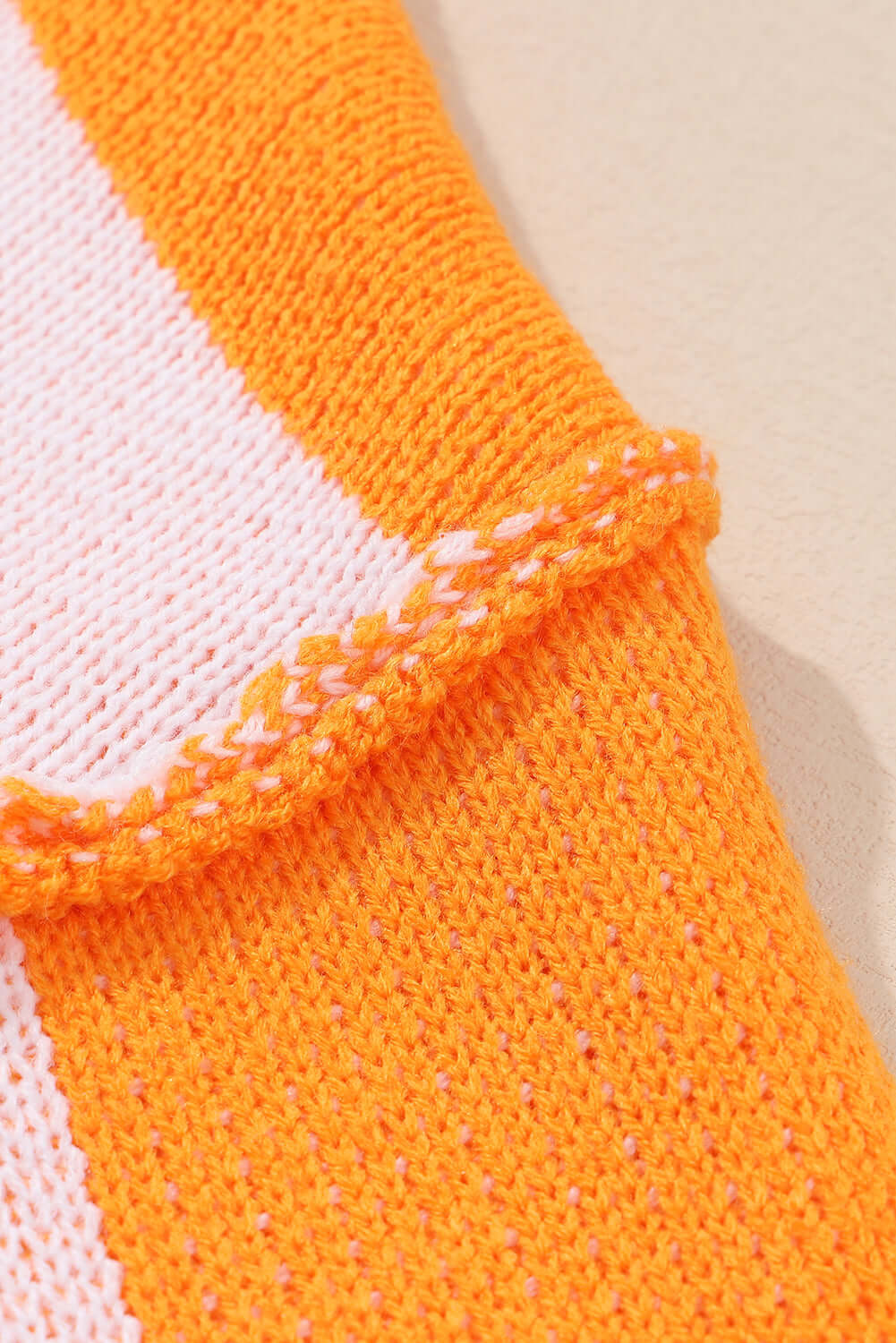 Checkered Bishop Sleeve Acrylic Knit Sweater
