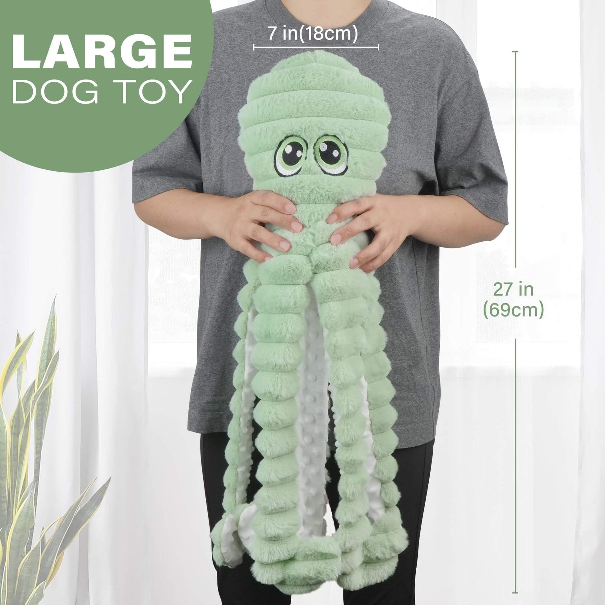 Chew & Cuddle Plush Octopus Toy for Dogs