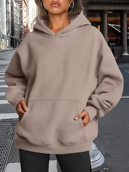 Chic & Comfy Oversized Stylish Fleece Hoodie - Fall Winter