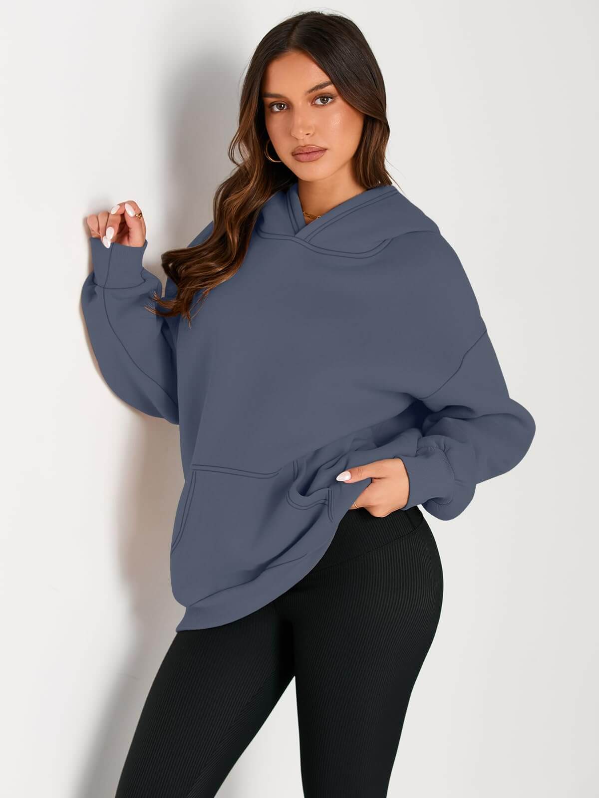 Chic & Comfy Oversized Stylish Fleece Hoodie - Fall Winter