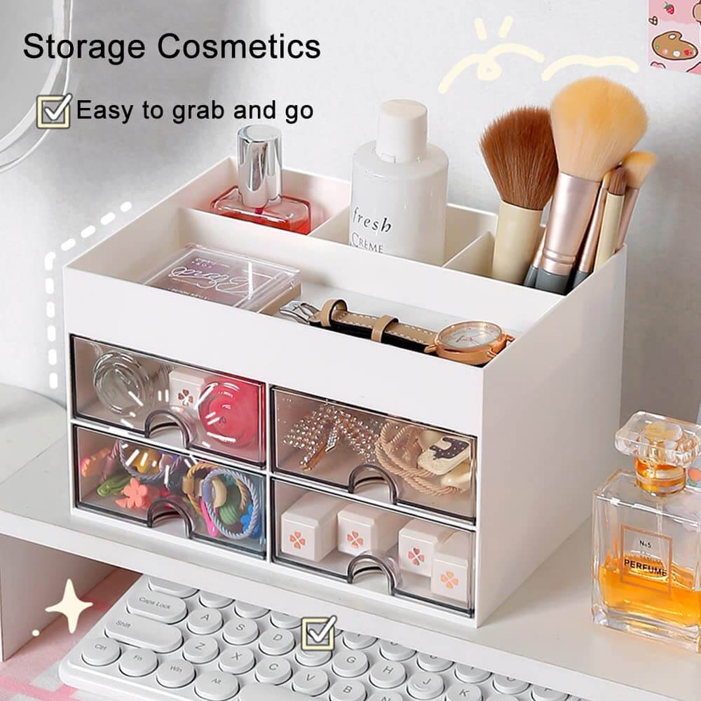 Chic Desk Drawer & Makeup Organizer Combo
