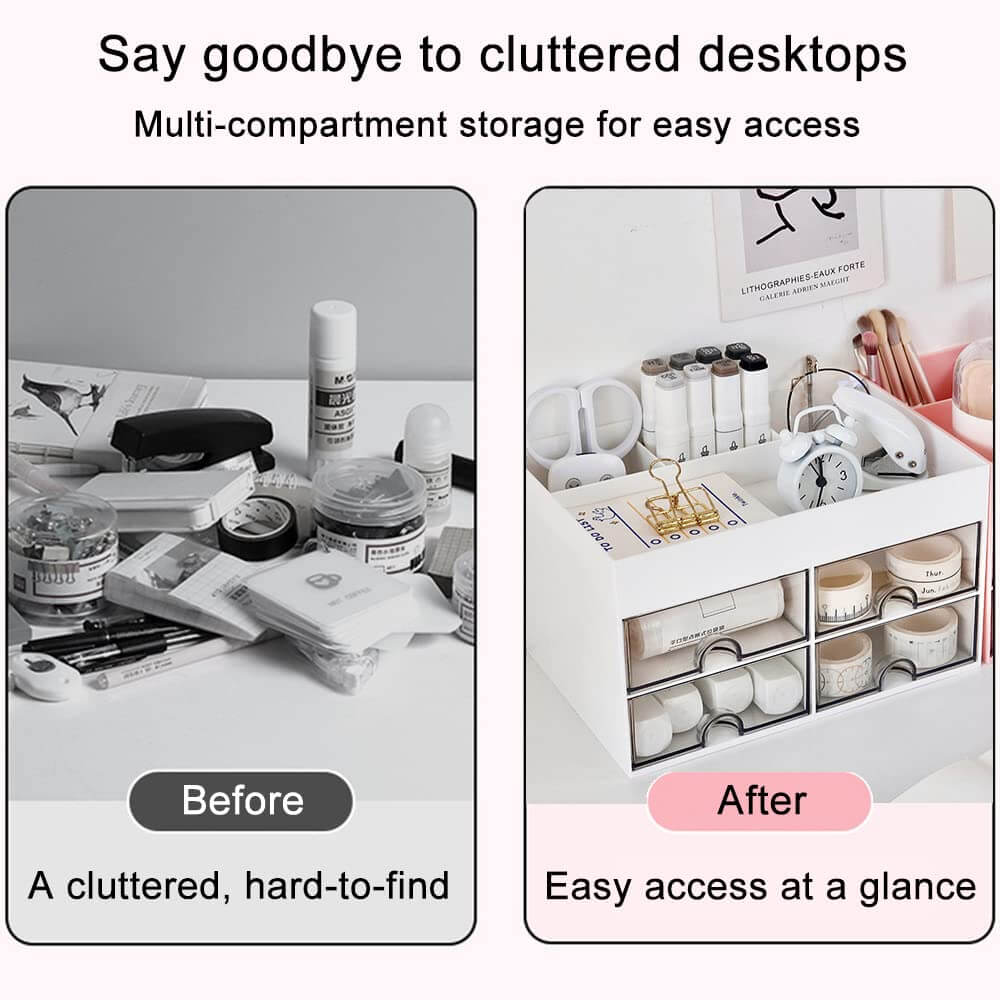 Chic Desk Drawer & Makeup Organizer Combo