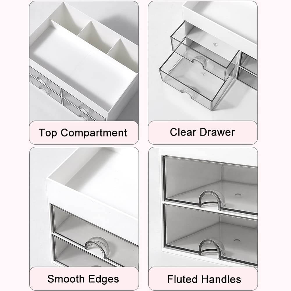 Chic Desk Drawer & Makeup Organizer Combo