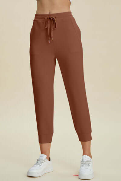 Chic High-Waist Scuba Cropped Pants for Women