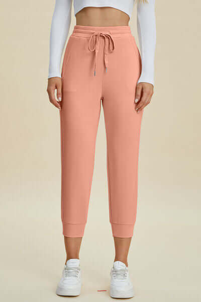 Chic High-Waist Scuba Cropped Pants for Women
