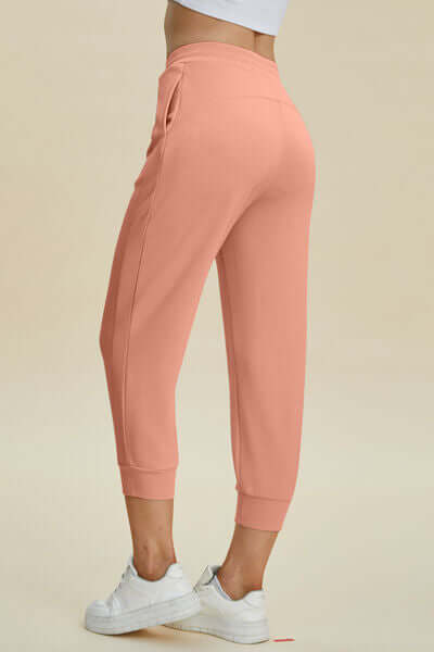 Chic High-Waist Scuba Cropped Pants for Women