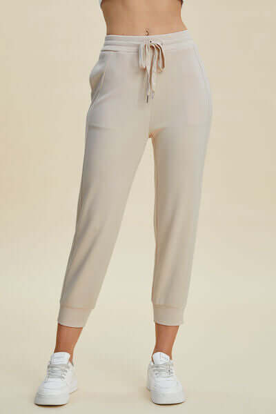 Chic High-Waist Scuba Cropped Pants for Women