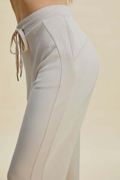 Chic High-Waist Scuba Cropped Pants for Women