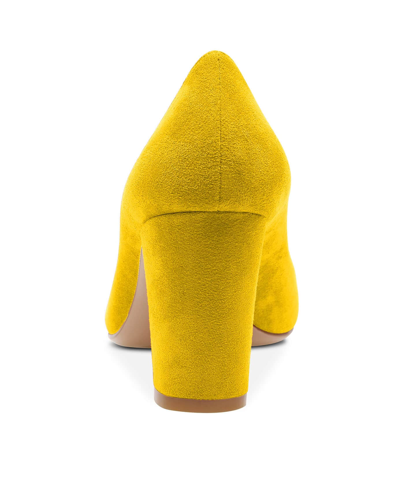 Chic Suede Block Heel Pointed Toe Pumps for Work & Party