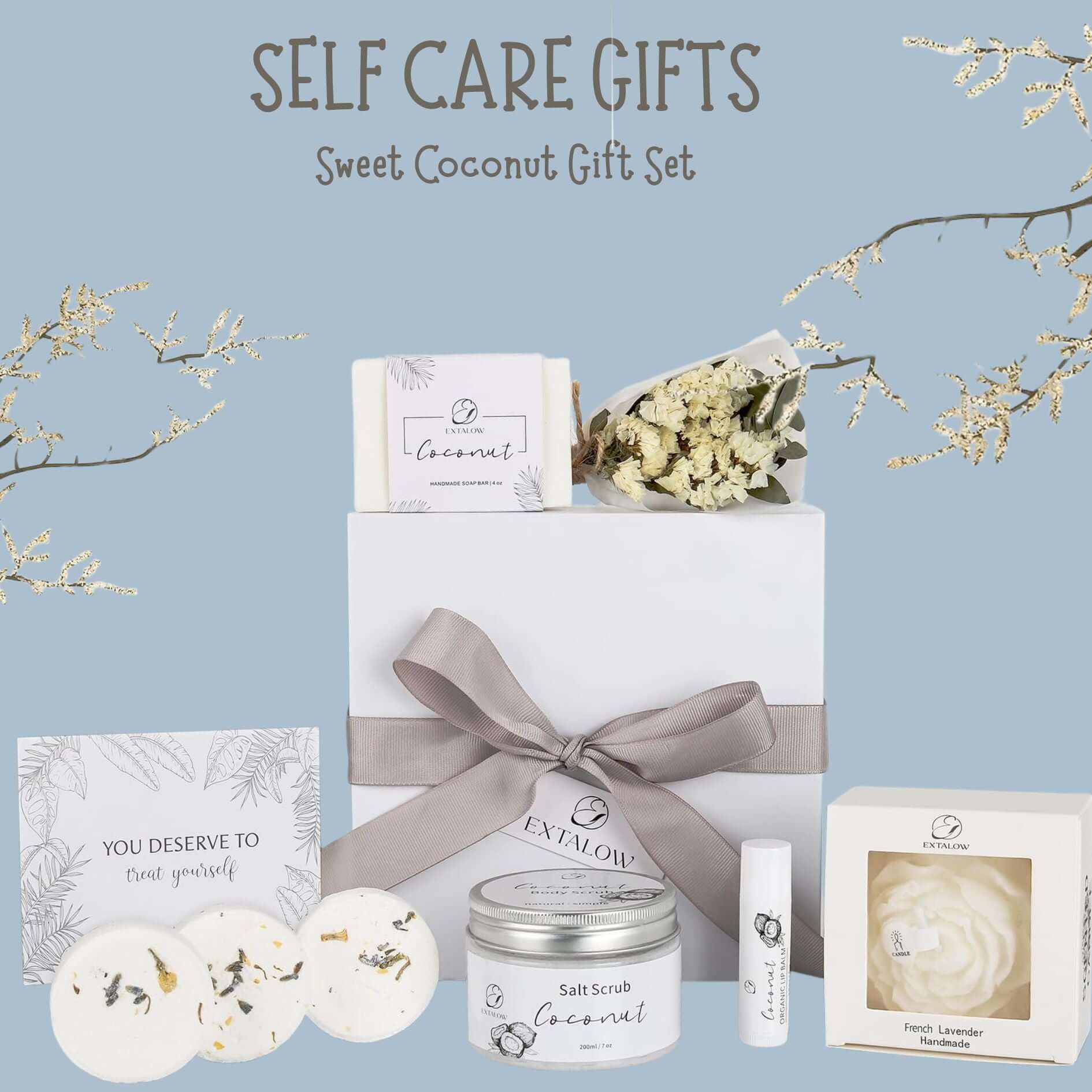 Coconut Lavender Relaxation Gift - Spa Set for Any Occasion
