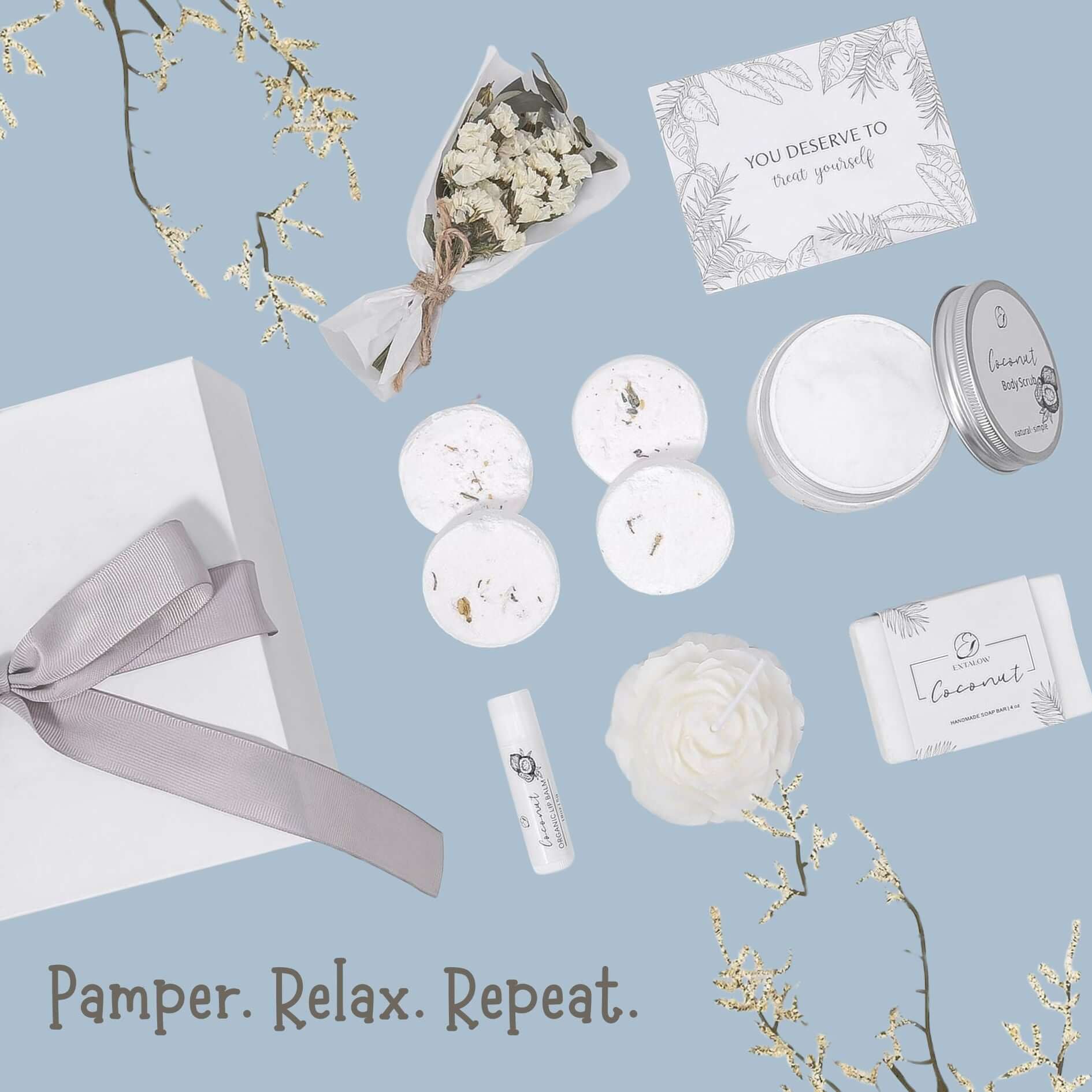 Coconut Lavender Relaxation Gift - Spa Set for Any Occasion