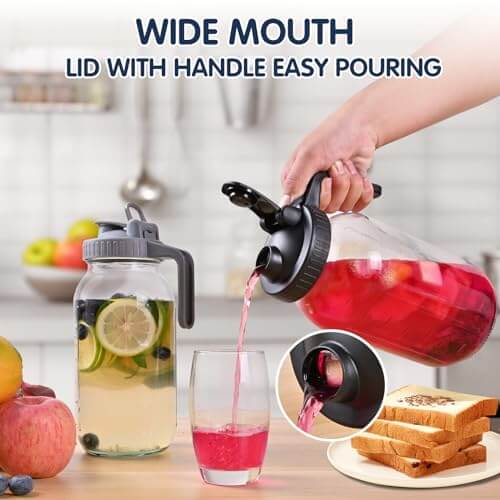 Cold Brew Crafter Leak-Proof Mason Jar with Filter 64oz