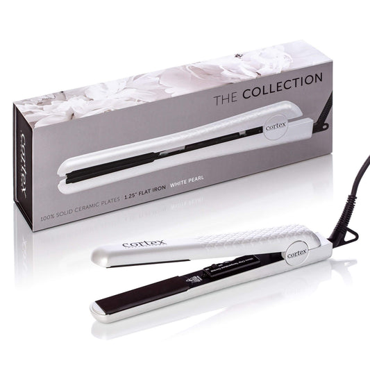 Cortex 1.25 Tourmaline Ceramic Hair Straightener - White
