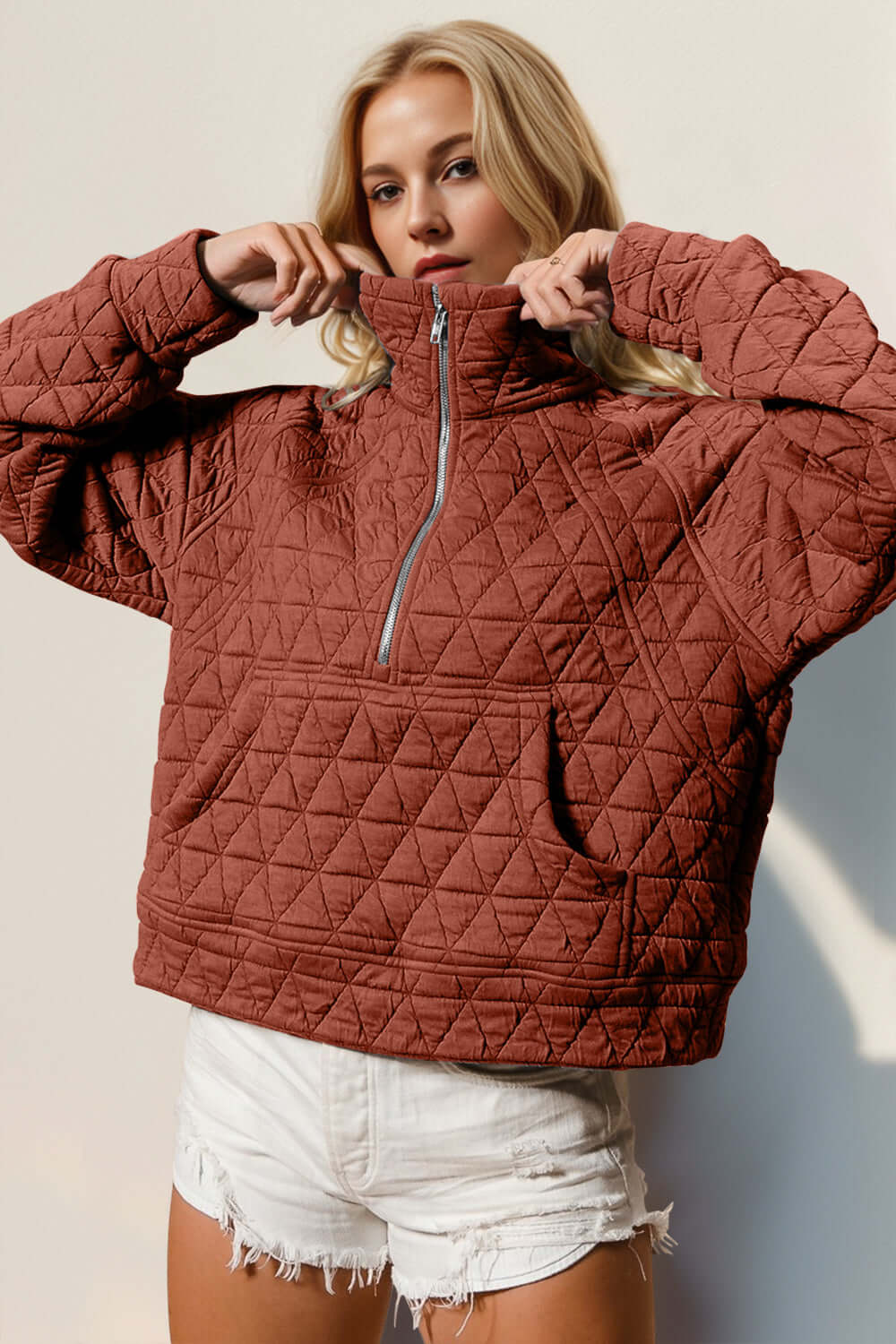 Cozy Plaid Vibes Long Sleeve Hooded Coat