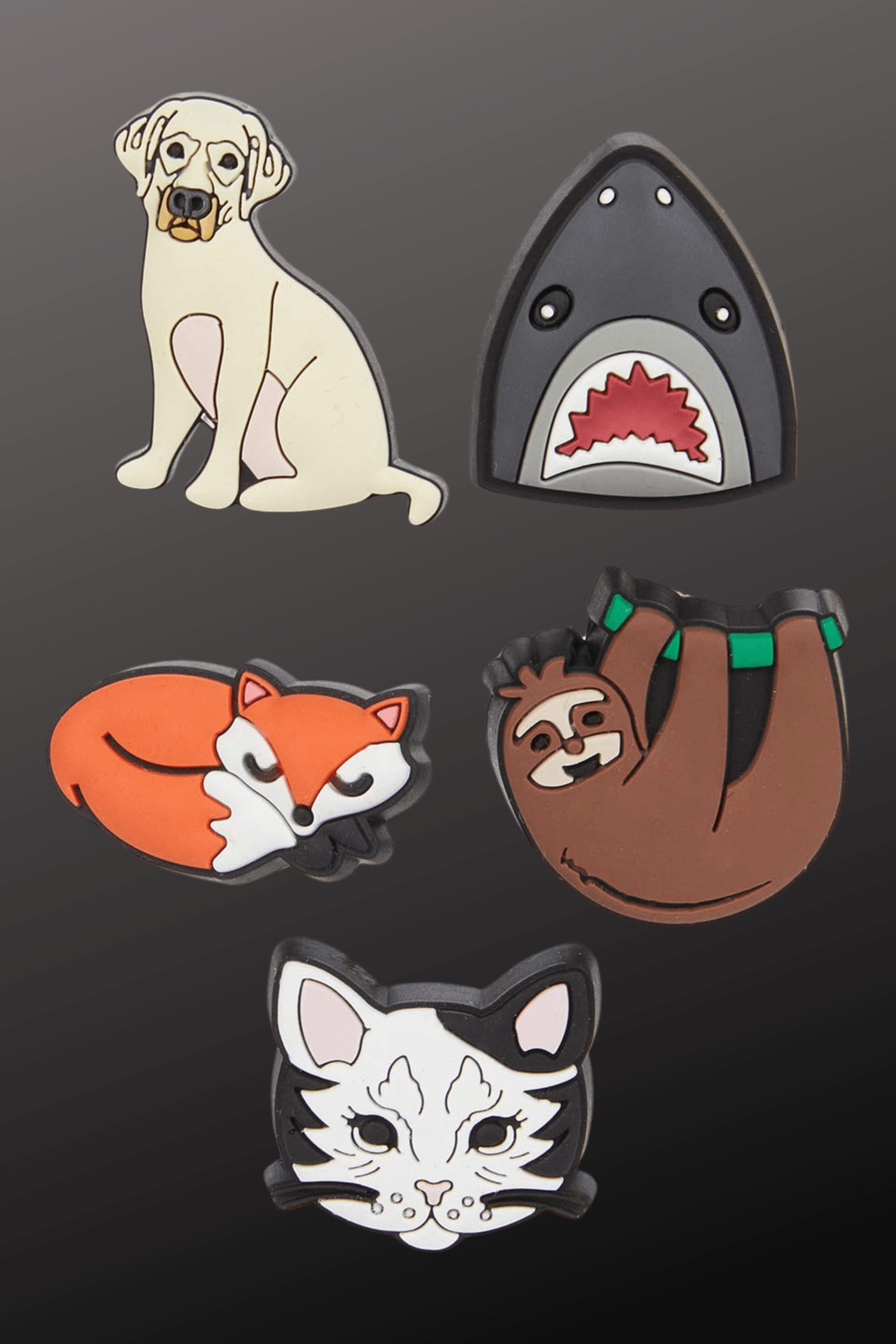 Cute Animal 5-Pack Shoe Charms for Crocs