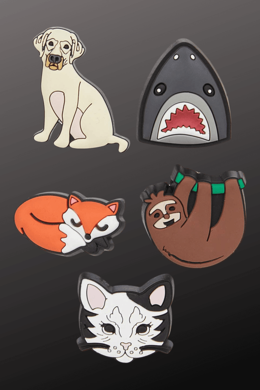 Cute Animal 5-Pack Shoe Charms for Crocs