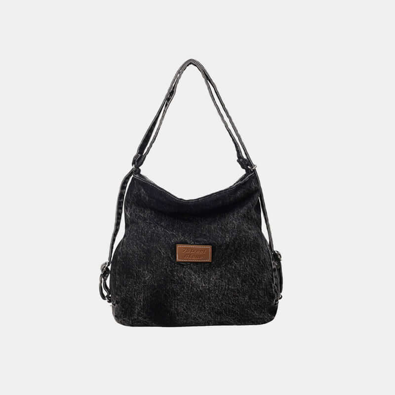 Denim Chic Adjustable Strap Shoulder Bag