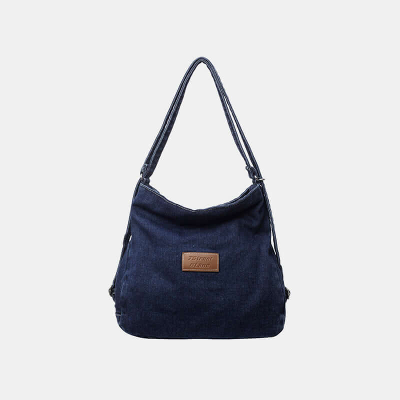 Denim Chic Adjustable Strap Shoulder Bag
