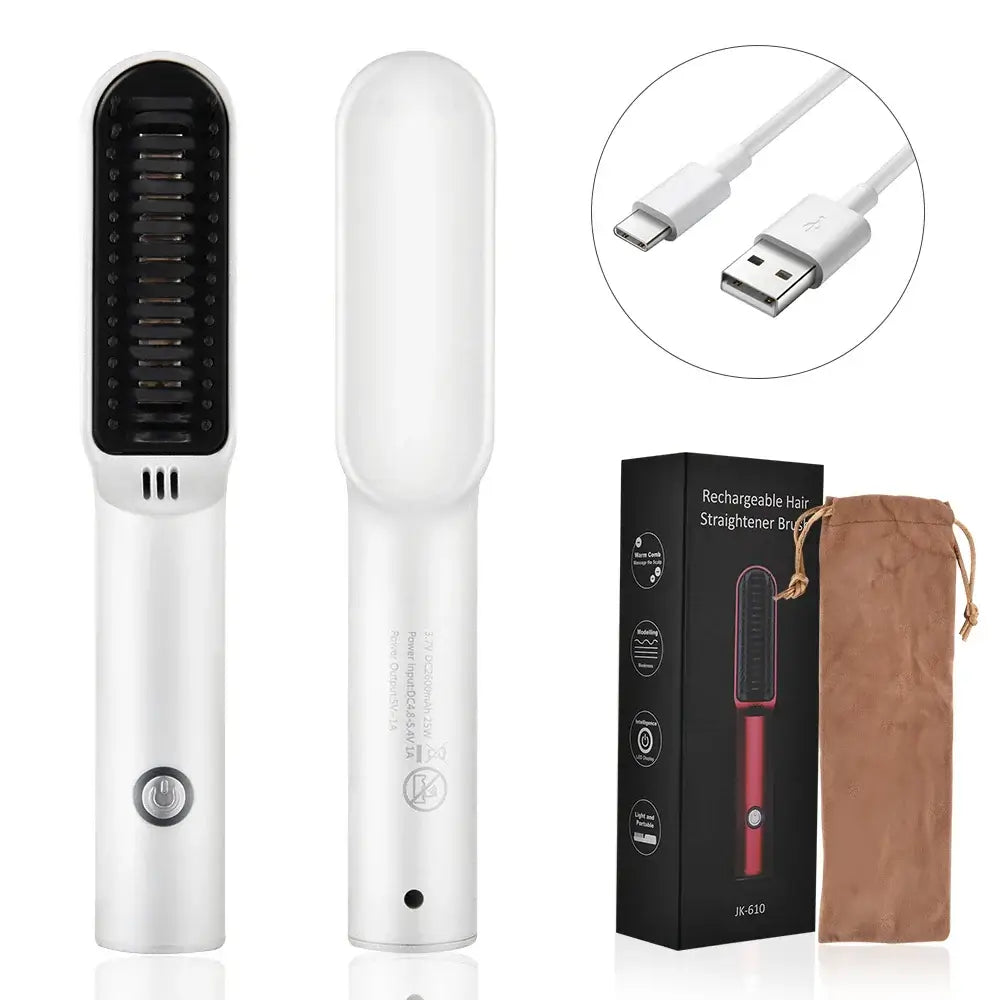 Electric Ceramic Hairbrush for Effortless Styling