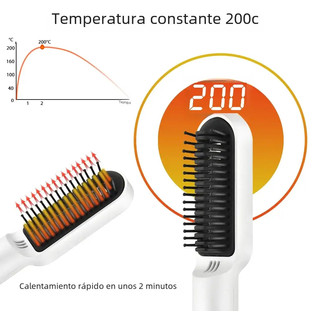 Electric Ceramic Hairbrush for Effortless Styling